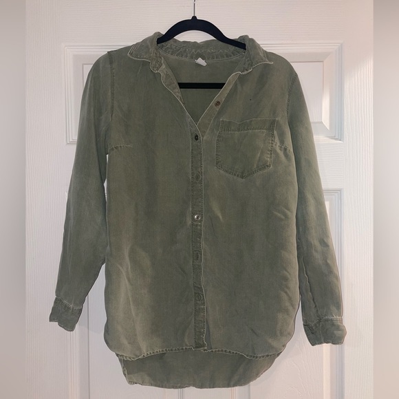 Boyfriend Fit Button Down Shirt - Picture 1 of 3